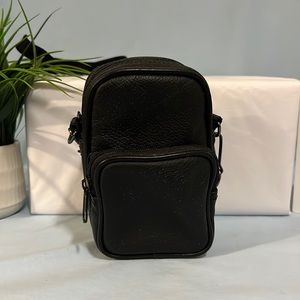 Leather Small Camera Crossbody Bag with Adjustable Strap